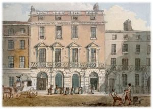 In 1807 The Geological Society first met at The Freemasons Tavern on Queen Street, London. The original building no longer exists. It is now The Connaught Rooms